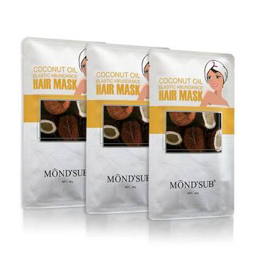 Mondsub Elastic Disposable Hair Mask 40G – Argan Oil, Coconut Oil & Shea Butter , Deep Nourishing, Hydrating & Strengthening Treatment for Damaged & Dry Hair